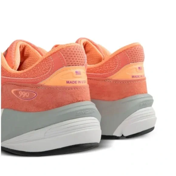 New Balance 990v6 sneakers, Men’s 11.5 Sunrise Rose Suede MADE in USA - Picture 7 of 9
